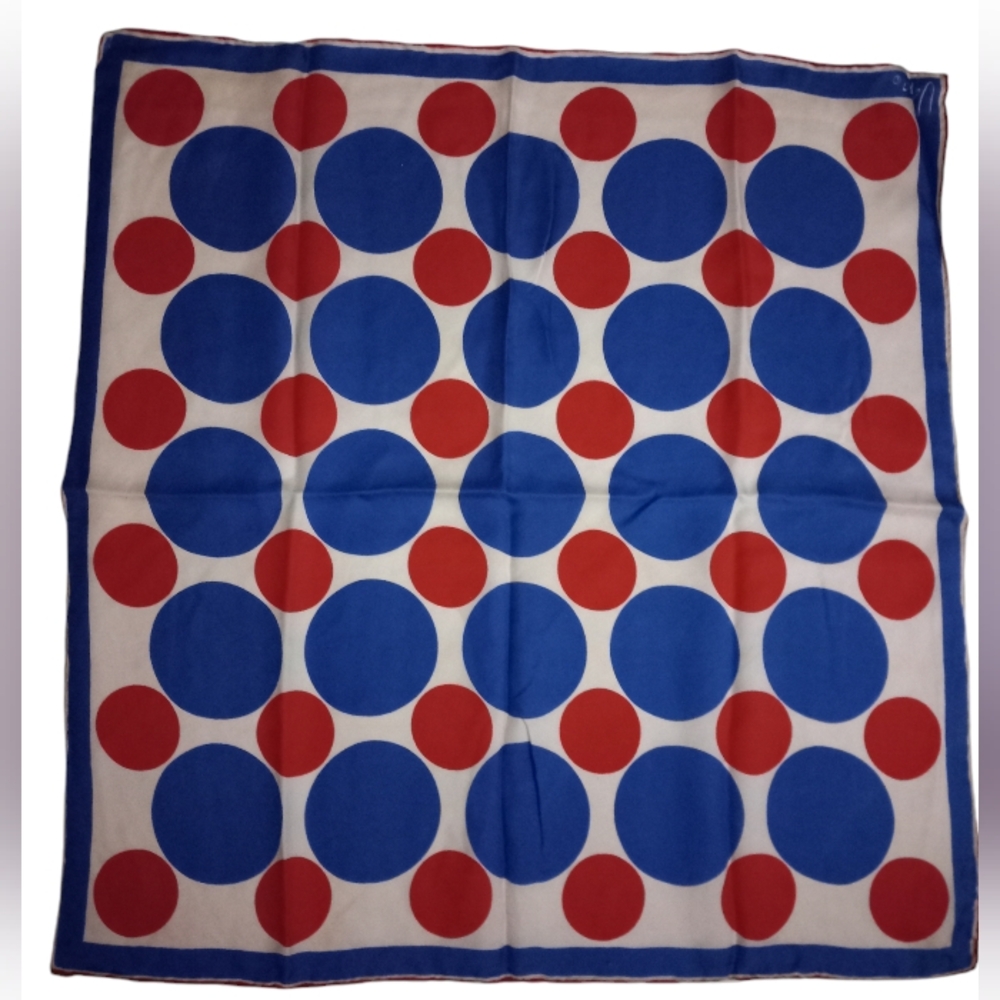 VERA NEUMANN Mod Circle Theme 100% Silk Square Scarf